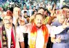 Union Minister Dr Jitendra Singh campaigning for BJP candidate Gautam Gambhir in East Delhi.