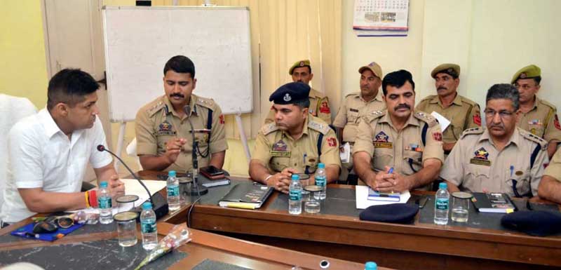 DIG Sujit Kumar chairing workshop-cum-training program at Kathua. DIG Sujit Kumar chairing workshop-cum-training program at Kathua.