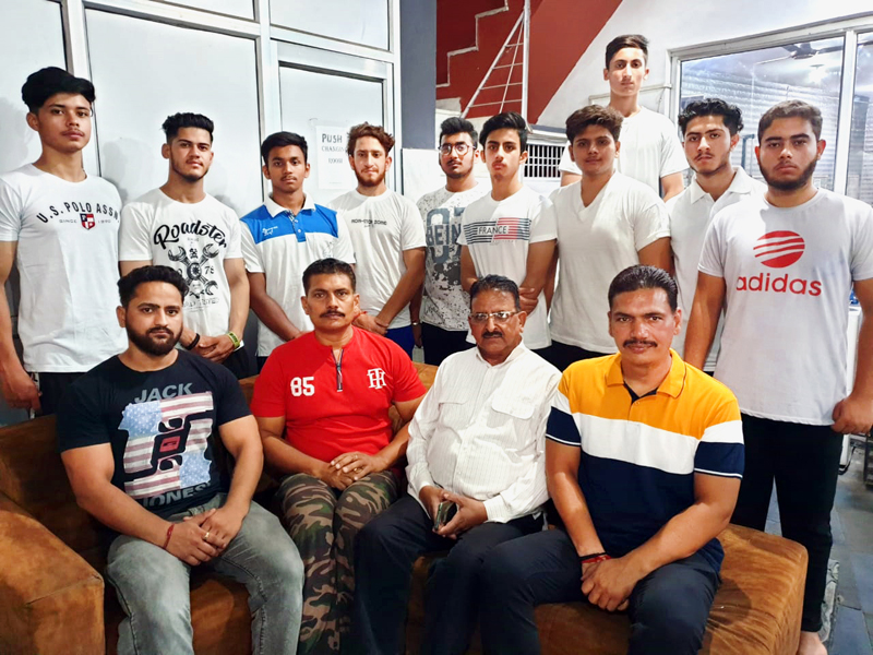 Members of J&K Powerlifting team posing for a group photograph after their selection. Members of J&K Powerlifting team posing for a group photograph after their selection.