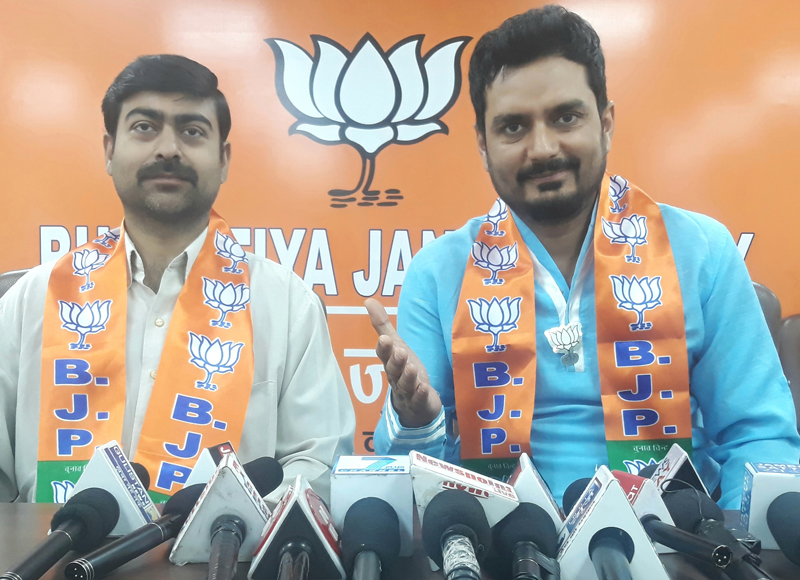 BJP leaders during a press conference at Jammu on Thursday. BJP leaders during a press conference at Jammu on Thursday.