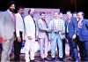 Chairman J&K Bank Parvez Ahmed being felicitated in a function at Jammu on Friday.