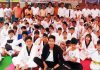 Young Karatekas posing for a group photograph during closing ceremony of Karate Championship in Sunderbani.