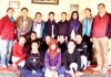 Participants of a writing workshop posing for a group photograph at Leh on Friday.
