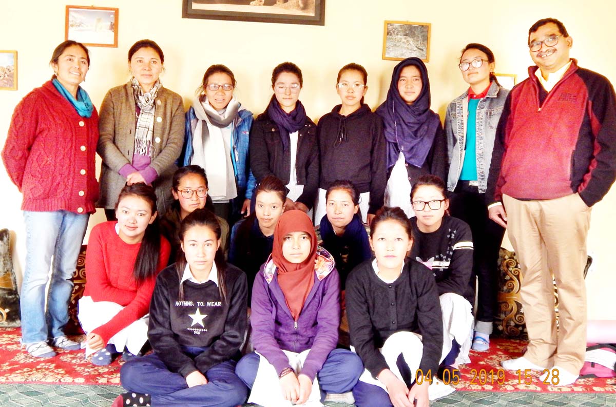 Participants of a writing workshop posing for a group photograph at Leh on Friday. Participants of a writing workshop posing for a group photograph at Leh on Friday.