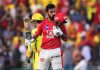 K L Rahul celebrating his half-century against CSK at Mohali on Sunday.