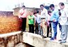 Mayor, JMC, Chander Mohan Gupta taking stock of people’s problems in Sainik Colony on Thursday.