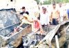 A residential house which was turned into ashes in devastating fire at Logate Morh Kathua. -Excelsior/Pardeep