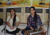 Two young singers paying musical tributes to martyr Sarwanand Koul Premi and renowned singer Vijay Malla at Delhi on Saturday.