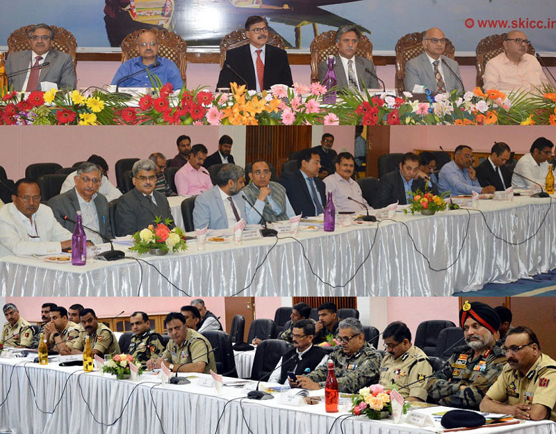 Advisors, CS, Addl Secy Home and other senior officers during a meeting at Srinagar on Wednesday. Advisors, CS, Addl Secy Home and other senior officers during a meeting at Srinagar on Wednesday.