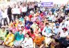 Employees protesting at Jammu on Tuesday. -Excelsior/Rakesh