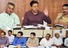 Divisional Commissioner Sanjeev Verma chairing a meeting on Sunday.