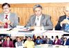 Advisors and Chief Secretary during a meeting at Srinagar on Tuesday.