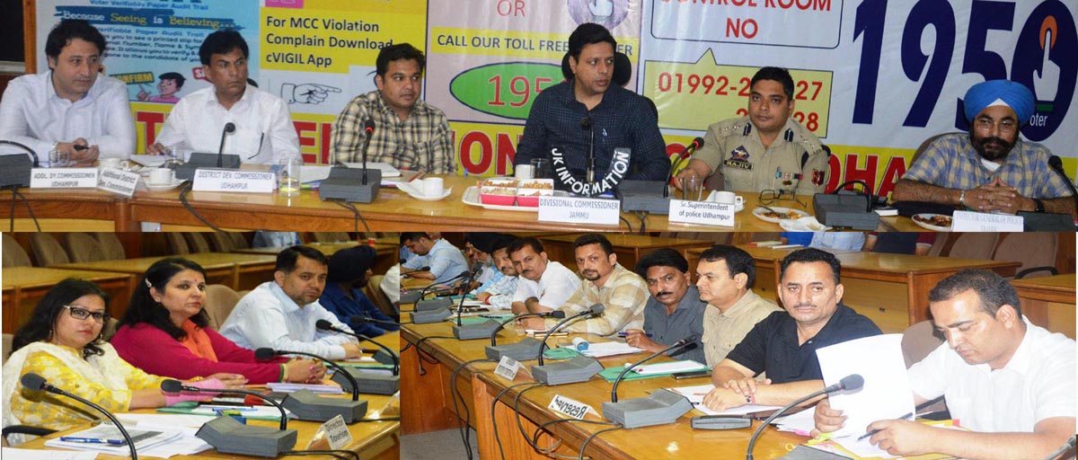 Divisional Commissioner Jammu, Sanjeev Verma chairing a meeting at Udhampur on Thursday. Divisional Commissioner Jammu, Sanjeev Verma chairing a meeting at Udhampur on Thursday.