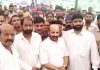 Former Minister, Bali Bhagat during a meeting at Barn on Monday.
