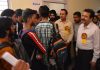 Director Technical Education, Dr Ravi Shankar Sharma interacting with students during Job Fest-2019 at Govt. Polytechnic Jammu on Saturday.