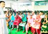 Former Minister and BJP leader addressing a public meeting at Akhnoor on Sunday.