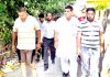 JMC Mayor, Chander Mohan Gupta during a visit to Ward Number 57 on Tuesday.