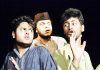 A scene from the play ‘Topian’ staged at Jammu on Sunday.