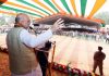 BJP National President Amit Shah addressing an election rally in Rewa, on Saturday. (UNI)