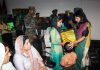 A senior Army officer's wife felicitating a ‘Veer Nari' during camp at Akhnoor on Sunday.