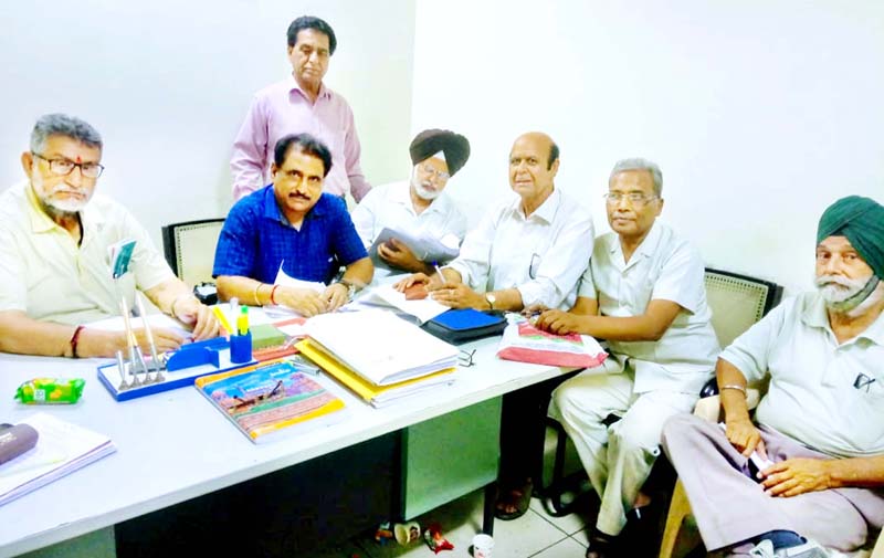 Executive members of FCIREWA J&K region during a meeting at Jammu. Executive members of FCIREWA J&K region during a meeting at Jammu.