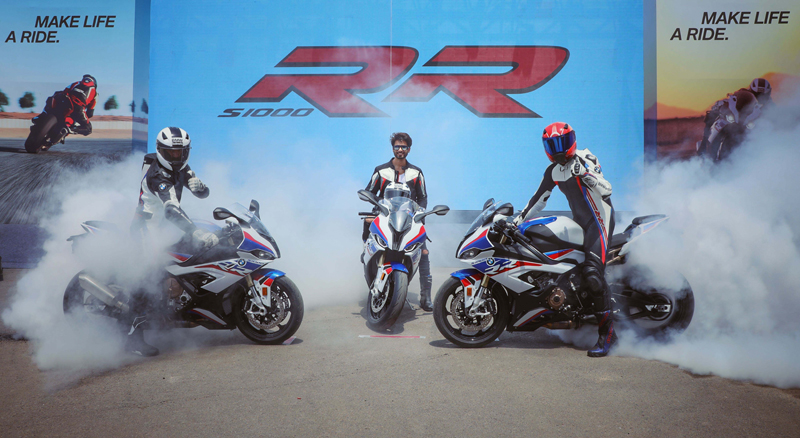 Bikers during launch of All-New BMW S 1000 RR in India. Bikers during launch of All-New BMW S 1000 RR in India.