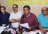 PK leaders at a press conference at Jammu on Sunday. — Excelsior/Rakesh