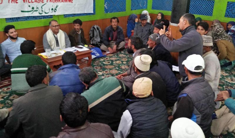 Special Secretary Higher Education Department Rashid Azam Inqalabi interacting with people in Kargil. Special Secretary Higher Education Department Rashid Azam Inqalabi interacting with people in Kargil.