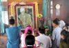 Devotees paying obeisance to Bhagawaan Gopinath Ji at Udaiwala Bohri Ashram on Wednesday. — Excelsior/Rakesh