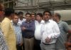 Divisional Commissioner, Jammu, Sanjeev Verma and Ex MLA, Rajesh Gupta inspecting construction of Parking Project at Jammu Bus Stand on Tuesday.