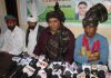 Dr Younis Choudhary, president IGM J&K, along with other leaders addressing a press conference at Jammu.