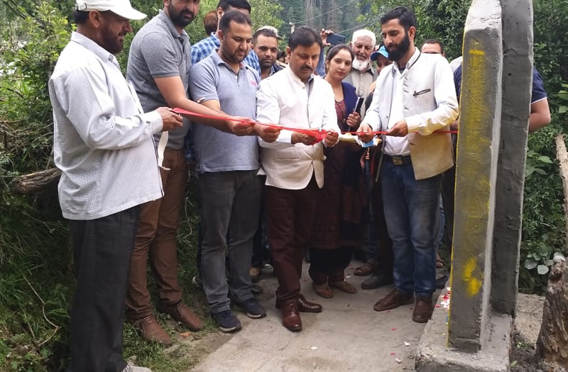 DSW Jammu, Dr Bharat Bhushan laying foundation stone of a drain in Nalthi, Bhaderwah. DSW Jammu, Dr Bharat Bhushan laying foundation stone of a drain in Nalthi, Bhaderwah.