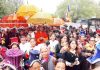 People gathered to receive Thai monks at Leh on Wednesday. — Excelsior/Morup Stanzin