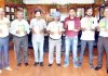 SKUAST-Jammu VC Dr K S Risam and others releasing a set of books on Friday.