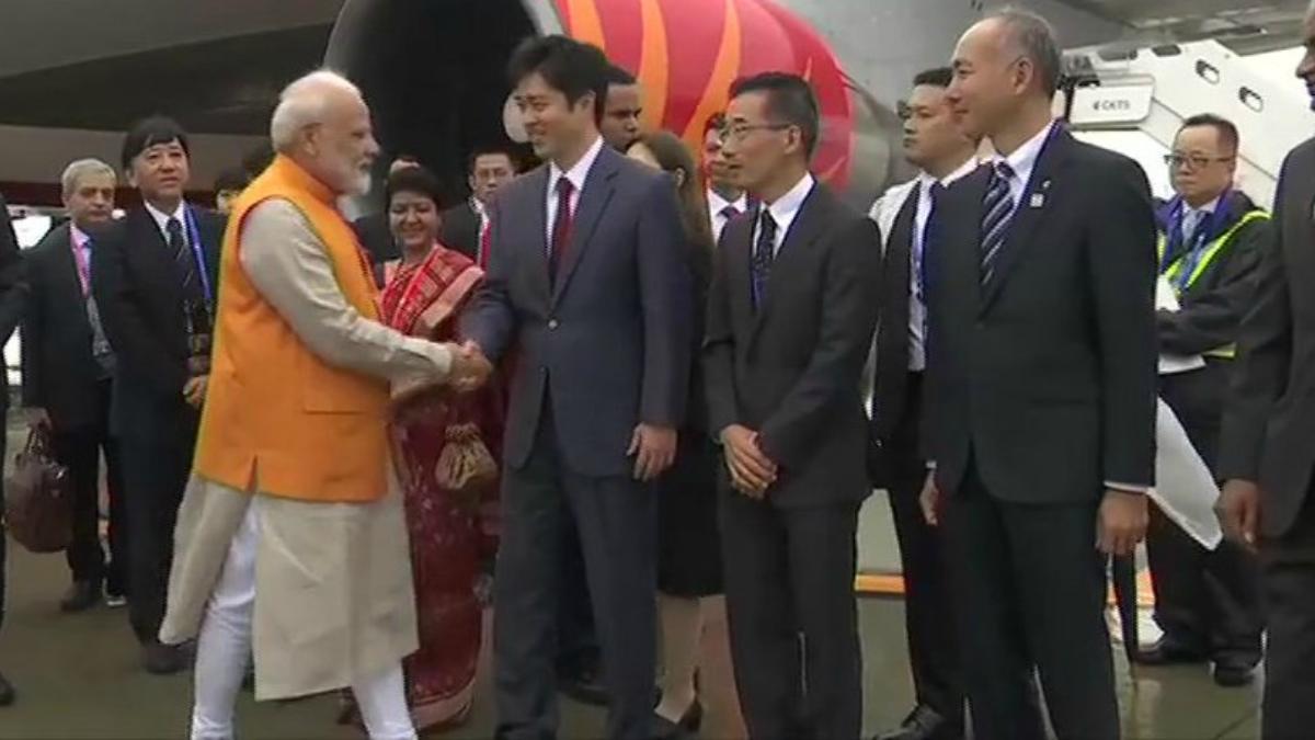 pm modi arrives in Japan