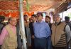 Advisors along with Chief Secretary during visit to Chandanwari on Friday.