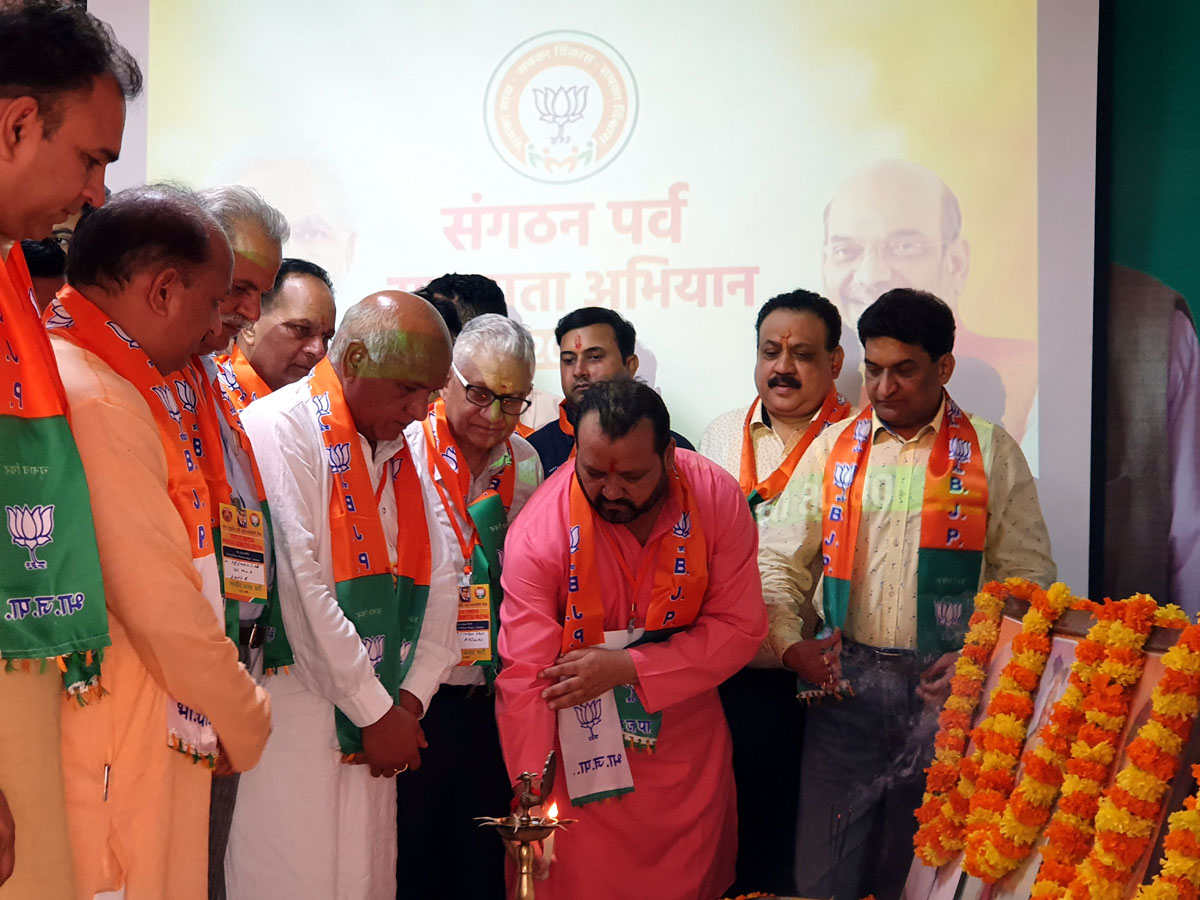 BJP SC Morcha leaders during at a meeting at Jammu on Thursday.