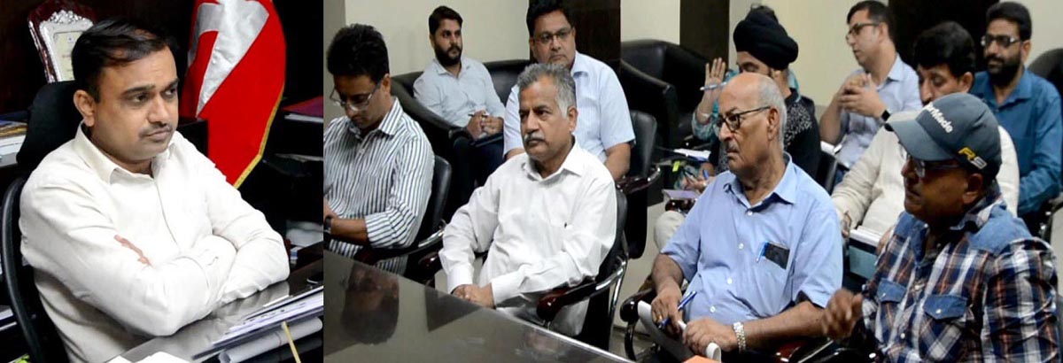 DDC Ramesh Kumar chairing a meeting at Jammu on Tuesday. DDC Ramesh Kumar chairing a meeting at Jammu on Tuesday.