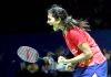 P V Sindhu in action during semifinals of Indonesia Open at Jakarta on Saturday. (UNI)