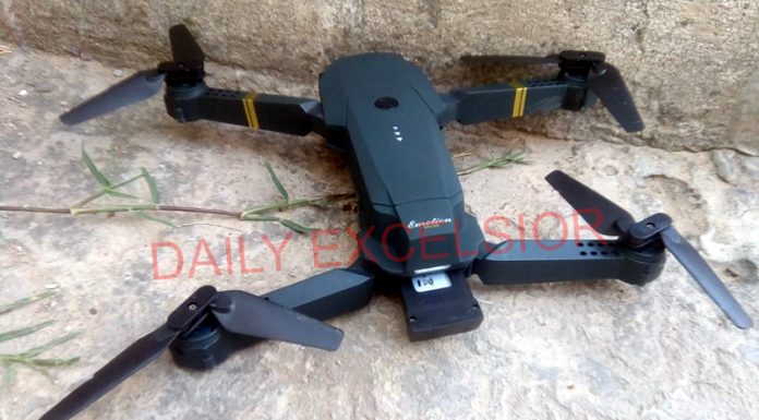 Drone seized by Kishtwar police.