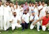 JU Employees Cricket team posing for a group photograph after scripting victory on Sunday.