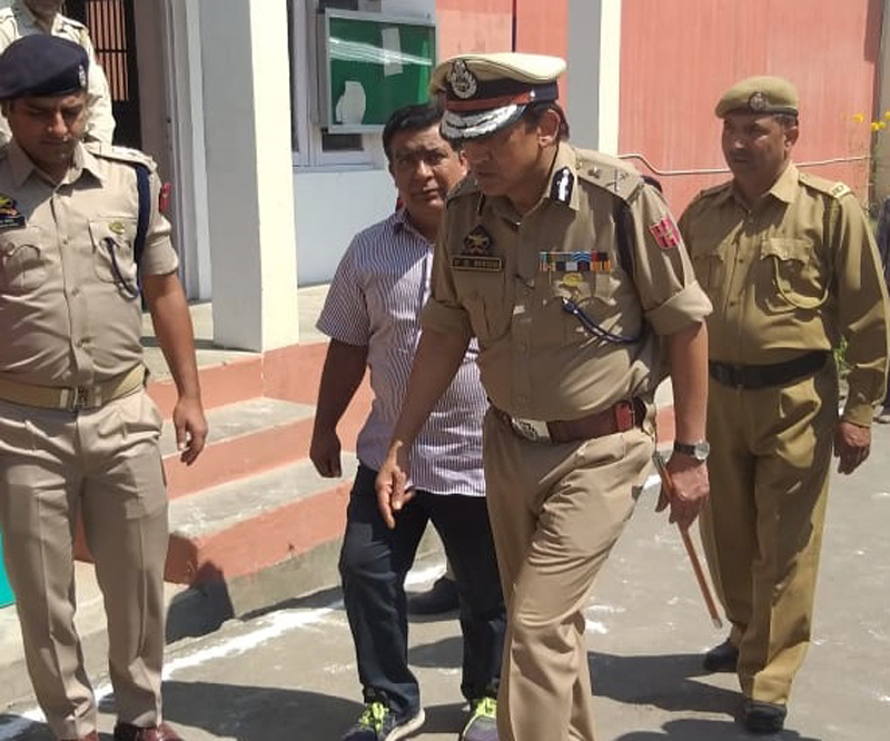 DG Prisons V K Singh during his visit to Special Jail Pulwama on Wednesday. DG Prisons V K Singh during his visit to Special Jail Pulwama on Wednesday.