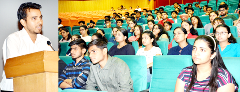 Special lecture on NSS being delivered at SMVDU. Special lecture on NSS being delivered at SMVDU.