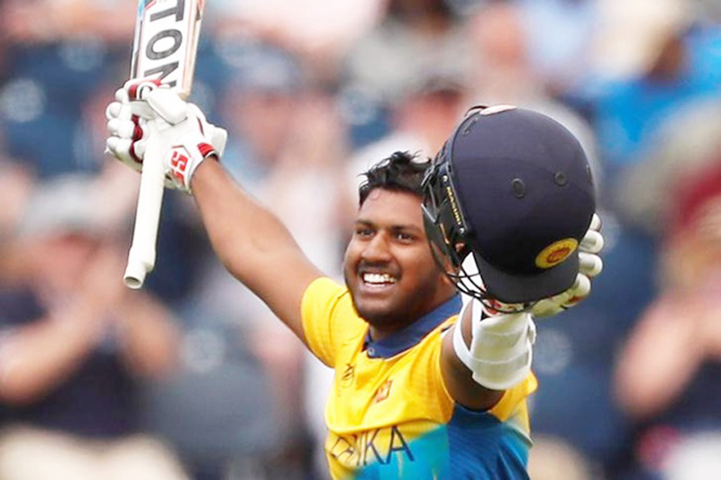 Sri Lanka’s Avishka Fernando celebrating century against West Indies at on Monday. Sri Lanka’s Avishka Fernando celebrating century against West Indies at on Monday.