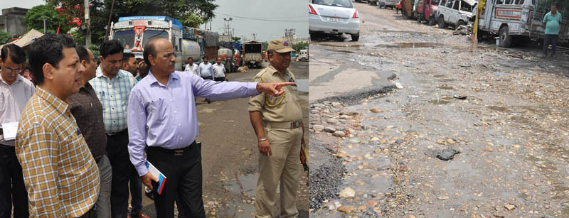 Divisional Commissioner Sanjeev Verma during visit to Transport Nagar, Jammu. Divisional Commissioner Sanjeev Verma during visit to Transport Nagar, Jammu.