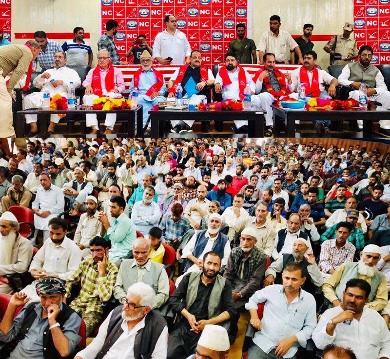 Senior NC leaders at workers convention in Doda on Wednesday.