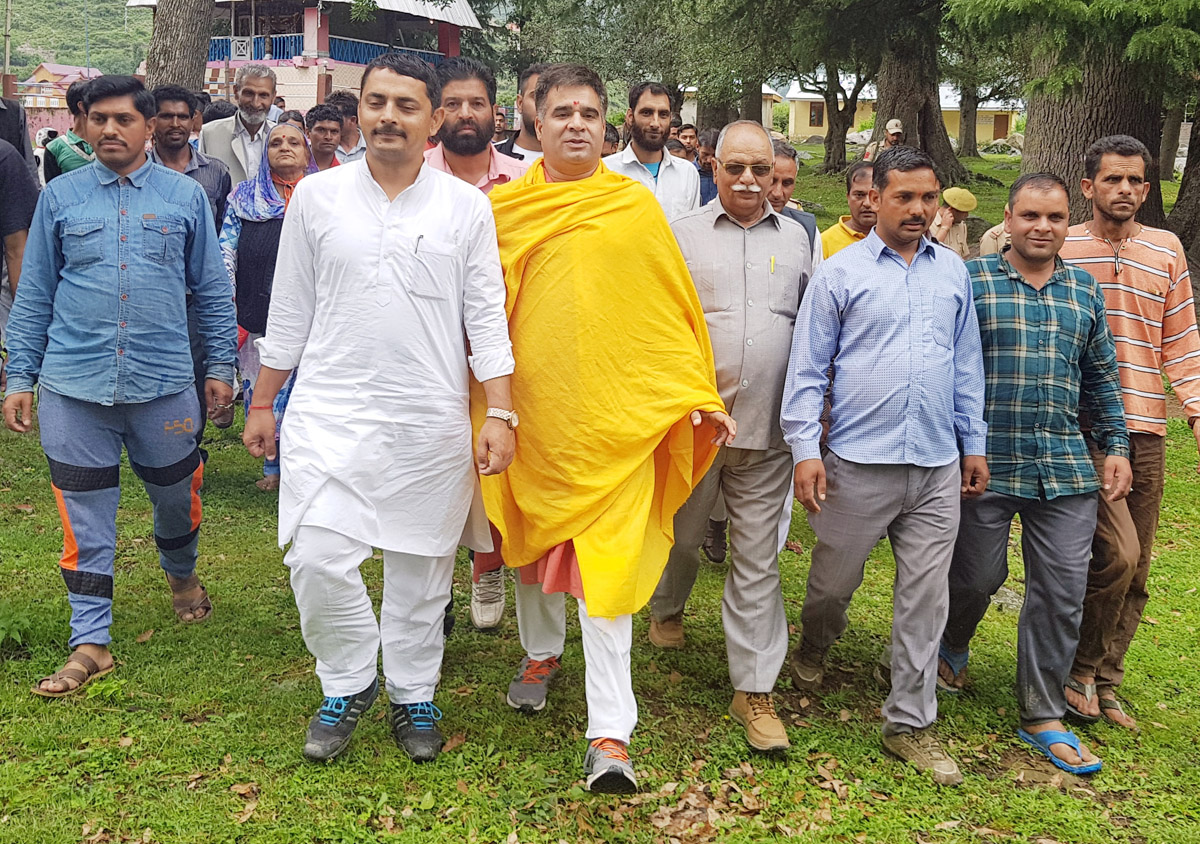 BJP leaders touring Chenani-Ramnagar areas on Saturday.
