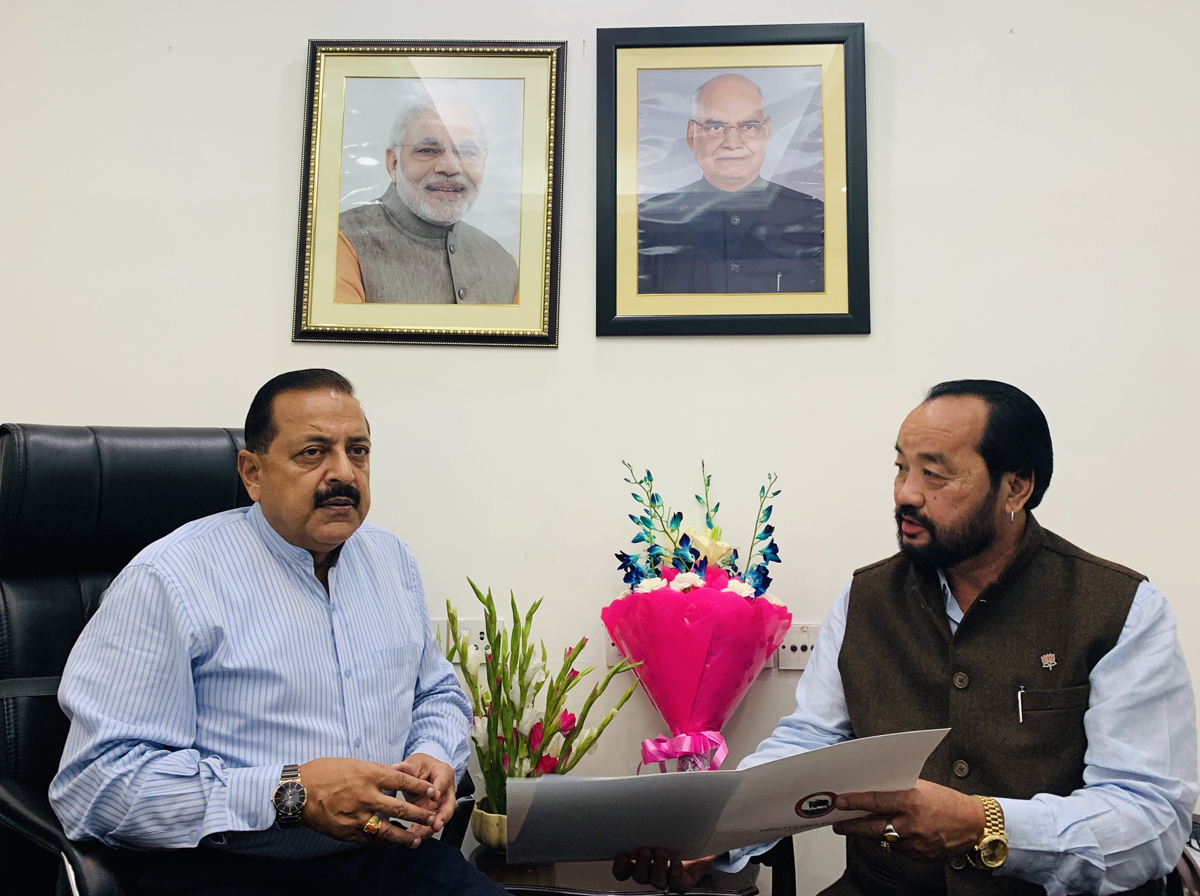 Deputy Chief Minister Nagaland Y. Patton calling on Union DoNER Minister Dr Jitendra Singh on Monday.