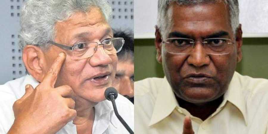 Yechury, Raja not allowed to enter Kashmir