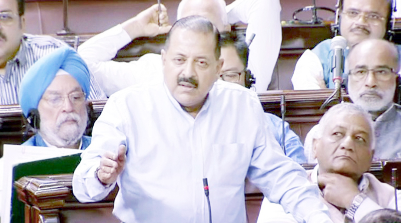 Union Minister, Dr Jitendra Singh speaking in Rajya Sabha on Monday. Union Minister, Dr Jitendra Singh speaking in Rajya Sabha on Monday.